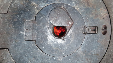 Old iron stove
