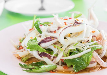 Thai spicy squid salad