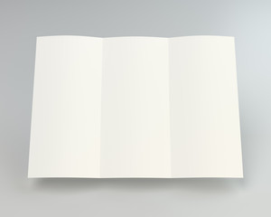 Blank white unfolded A4 paper crumpled. 3d rendering.