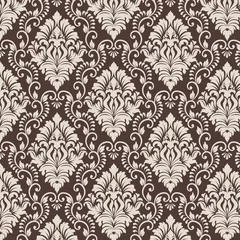 Tafelkleed Vector damask seamless pattern background. Classical luxury old fashioned damask ornament, royal victorian seamless texture for wallpapers, textile, wrapping. Exquisite floral baroque template. © garrykillian