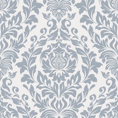 Vector damask seamless pattern element. Classical luxury old fashioned damask ornament, royal victorian seamless texture for wallpapers, textile, wrapping. Exquisite floral baroque template.