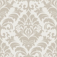 Vector damask seamless pattern element. Classical luxury old fashioned damask ornament, royal victorian seamless texture for wallpapers, textile, wrapping. Exquisite floral baroque template.