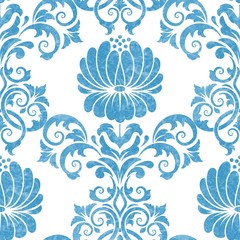 Vector damask seamless pattern element. Classical luxury old fashioned damask ornament, royal victorian seamless texture for wallpapers, textile, wrapping. Exquisite floral baroque template.