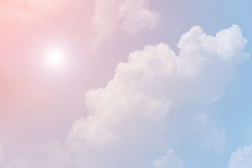 sun and cloud background with a pastel colored

