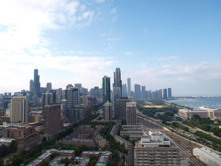 シカゴの摩天楼遠景