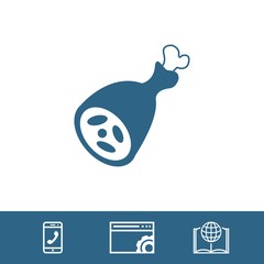 meat icon stock vector illustration flat design