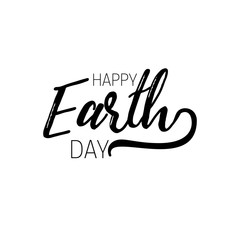 lettering and calligraphy modern - Earth day to you. Sticker, stamp, logo - hand made