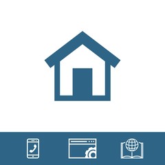 home icon stock vector illustration flat design