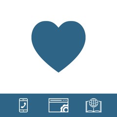 heart icon stock vector illustration flat design
