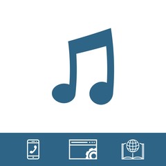 music icon stock vector illustration flat design