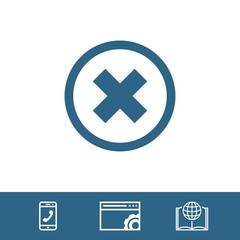 Obraz premium delete icon stock vector illustration flat design