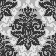 Vector damask seamless pattern element. Classical luxury old fashioned damask ornament, royal victorian seamless texture for wallpapers, textile, wrapping. Exquisite floral baroque template.