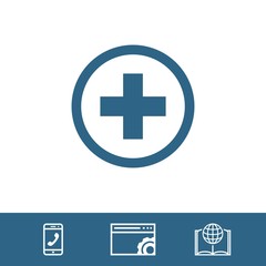 plus icon stock vector illustration flat design