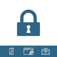 lock icon stock vector illustration flat design