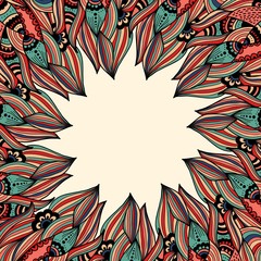 Wedding invitation and announcement card with floral background artwork. Elegant ornate floral background. Floral background and elegant flower elements. Design template.