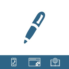 pen icon stock vector illustration flat design