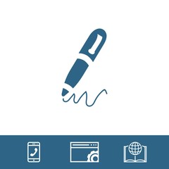 pen icon stock vector illustration flat design