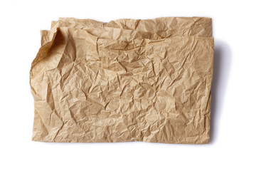 Crumpled Paper Isolated