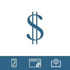 money icon stock vector illustration flat design