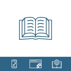 book icon stock vector illustration flat design