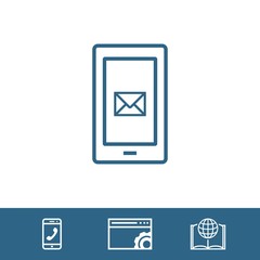 phone sms icon stock vector illustration flat design