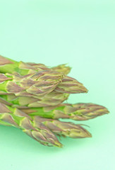 Bunch of fresh asparagus closeup