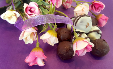Chocolate and flowers