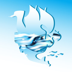 American continent like sailfish with fresh water waves.