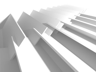 Fototapeta premium Abstract White Architecture Geometric Background