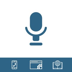 Microphone icon stock vector illustration flat design