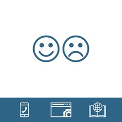 Smile icon stock vector illustration flat design