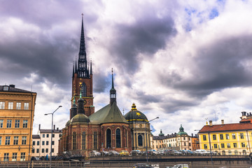 Stockholm - April 07, 2017 : Church of Riddarholmen in Stockholm, Sweden