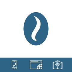  Coffee beans icon  stock vector illustration flat design