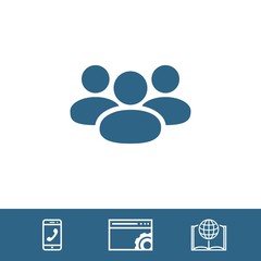 People icon  stock vector illustration flat design