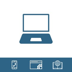 laptop icon stock vector illustration flat design