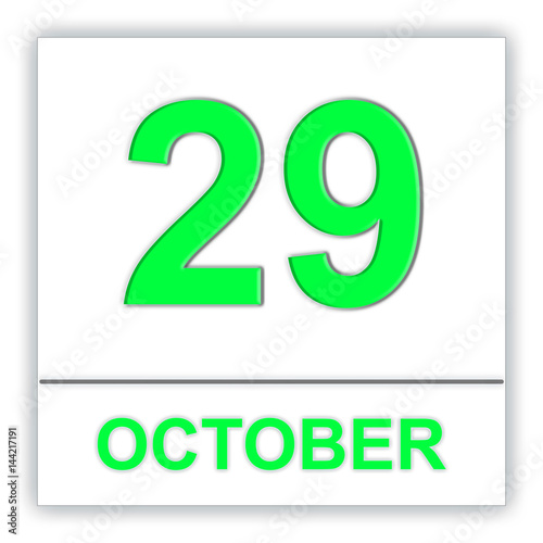  October 29 Day On The Calendar Stock Photo And Royalty free Images