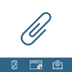 paper clip icon stock vector illustration flat design