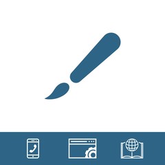 brush icon stock vector illustration flat design