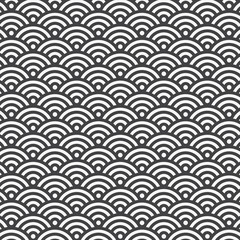 Vector pattern. Traditional japanese seigaiha ocean wave pattern. pattern is on swatches panel