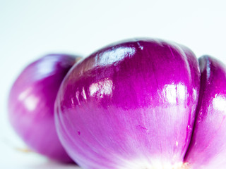 Red onion isolated on a white background