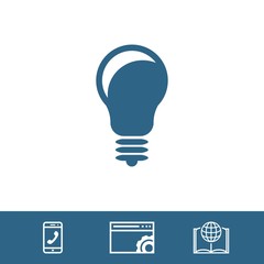 bulb icon stock vector illustration flat design