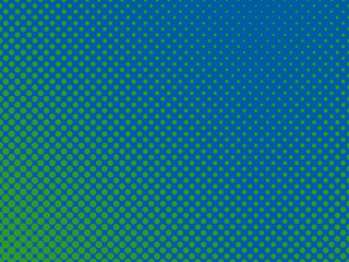 Gradient halftone dots background. Pop art template, texture. Blue and green. Vector illustration - 144218111
