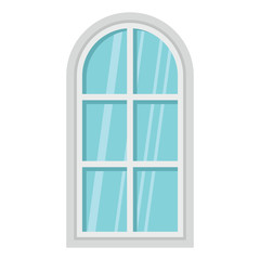 Flat architecture window icon isolated on white background