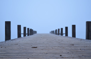 Fototapeta premium Steg, Nebel, Idylle