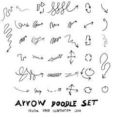 Vector hand drawn arrows set eps10