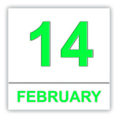 February 14. Day on the calendar.
