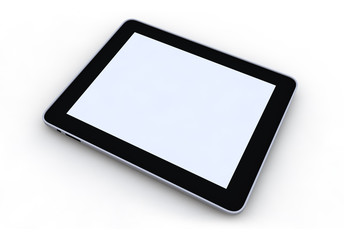Tablet pc on the white background 3d render
