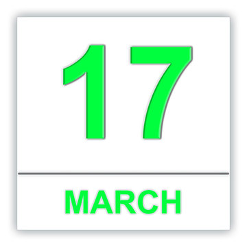 March 17. Day on the calendar.