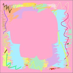  Abstract writing texture pink and blue and yellow and green tone, design for greeting cards and banners and posters