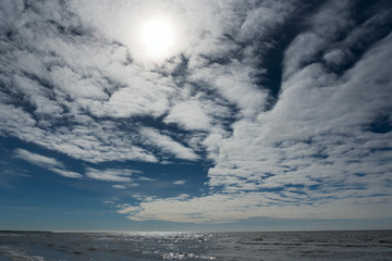 Clouds and Baltic sea.